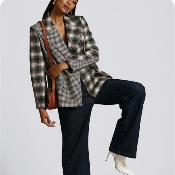 Avec Les Filles Jackets & Blazers - Avec Les Filles Mixed Pattern Blazer
